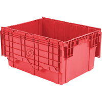 Contenants de distribution Flipak en plastique poly&eacute;thyl&egrave;ne (PE), 27,9" x 20,9" x 15,2", Rouge Mukwa Safety Services