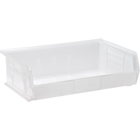 Bac transparent ultra empilable & suspendable, 16-1/2" la, 5" h x 10-7/8" p, Transparent Mukwa Safety Services