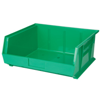 Stack & Hang Bin, 16-1/2" W x 7" H x 14-3/4" D, Green Mukwa Safety Services