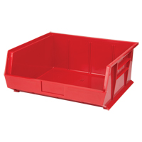 Stack & Hang Bin, 16-1/2" W x 7" H x 14-3/4" D, Red Mukwa Safety Services