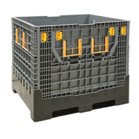 Contenant de vrac pliable, 47,2" lo x 39,4" la x 39,4" h, Gris Mukwa Safety Services