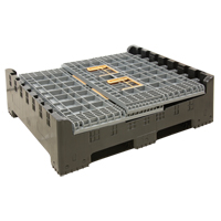 Contenant de vrac pliable, 47,2" lo x 39,4" la x 39,4" h, Gris Mukwa Safety Services