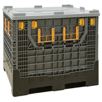 Contenant de vrac pliable, 47,2" lo x 39,4" la x 39,4" h, Gris Mukwa Safety Services