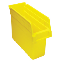 Store-Max Shelf Bins, 4-3/8" W x 8" H x 11-5/8" D, Yellow, 44 lbs. Capacity Mukwa Safety Services