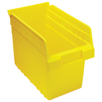 Store-Max Shelf Bins, 6-5/8" W x 8" H x 11-5/8" D, Yellow, 44 lbs. Capacity Mukwa Safety Services