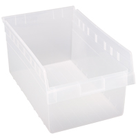 Bacs pour &eacute;tag&egrave;re Store-Max, 11-1/8" la x 8" H x 17-7/8" p, Transparent, Capacit&eacute; 56 lb Mukwa Safety Services