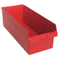 Bacs pour &eacute;tag&egrave;re Store-Max, 11-1/8" la x 8" H x 23-5/8" p, Rouge, Capacit&eacute; 68 lb Mukwa Safety Services