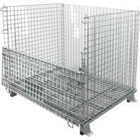 Conteneur repliable en m&eacute;tal grillag&eacute;, 40" la x 48" p x 42" h, Capacit&eacute; de 4000 lb Mukwa Safety Services