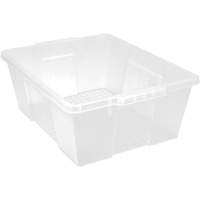Contenant avec loquets en plastique,  la x 21" p x 7,75" h, Transparent Mukwa Safety Services