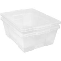 Contenant avec loquets en plastique,  la x 21" p x 7,75" h, Transparent Mukwa Safety Services