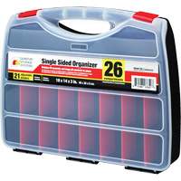 Boîte &agrave; compartiments en plastique, 14" la x 18" p x 3" h, 26 compartiments Mukwa Safety Services