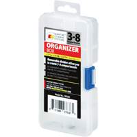 Boîte &agrave; compartiments en plastique, 2,75" la x 5,5" p x 1,25" h, 8 compartiments Mukwa Safety Services