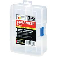 Boîte &agrave; compartiments en plastique, 4,75" la x 6,75" p x 2,25" h, 6 compartiments Mukwa Safety Services