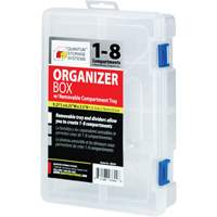 Boîte &agrave; compartiments en plastique, 6,25" la x 9,25" p x 2,2" h, 8 compartiments Mukwa Safety Services