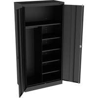 Combination Cabinet, 36" W x 18" D x 72" H, Black Mukwa Safety Services