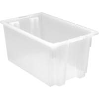 Contenant robuste Stack & Nest, 12" x 19,5" x 23,5", Transparent Mukwa Safety Services