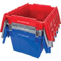 Contenant de distribution en plastique avec dessus basculant, 21,65" x 15,5" x 12,5", Gris Mukwa Safety Services