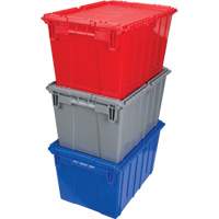 Contenant de distribution en plastique avec dessus basculant, 21,65" x 15,5" x 12,5", Gris Mukwa Safety Services