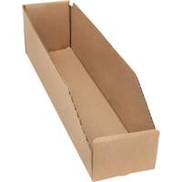 Boîtes profondes en carton ondul&eacute;, 3-3/4" la x 17-1/4" p x 4-1/2" h, Beige Mukwa Safety Services