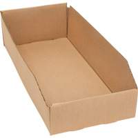 Boîtes profondes en carton ondul&eacute;, 7-3/4" la x 17-1/4" p x 4-1/2" h, Beige Mukwa Safety Services
