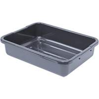 Bac d'entreposage tout usage &agrave; fond rainur&eacute;, 5" ha x 15" p x 21" lo, Plastique, Gris Mukwa Safety Services