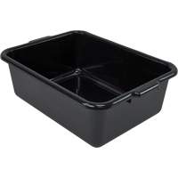 Bac d'entreposage tout usage &agrave; fond plat, 7" ha x 15" p x 21" lo, Plastique, Noir Mukwa Safety Services