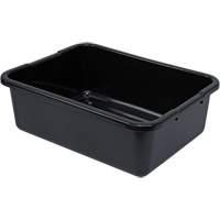 Bac d'entreposage tout usage &agrave; fond rainur&eacute;, 7" ha x 15" p x 21" lo, Plastique, Noir Mukwa Safety Services