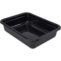 Bac d'entreposage tout usage &agrave; fond plat, 5" ha x 17" p x 22" lo, Plastique, Noir Mukwa Safety Services