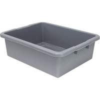 Bac d'entreposage tout usage &agrave; fond rainur&eacute;, 7" ha x 17" p x 22" lo, Plastique, Gris Mukwa Safety Services