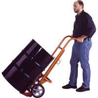 Chariots ergonomiques pour baril, Fabriqu&eacute; en Acier, 55 - 85 gal. US (45 - 70 gal. imp.) Mukwa Safety Services