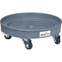 Leak Containment Drum Dolly, 24.25" dia. X 7.625" H, 1.5 US Gal. Spill Cap. Mukwa Safety Services