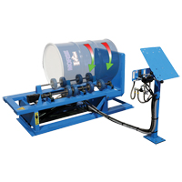 Hydra-Lift Drum Rotator / Roller, 55 US gal. (45 Imperial Gal.) Capacity, Variable Speed, 1 HP Mukwa Safety Services