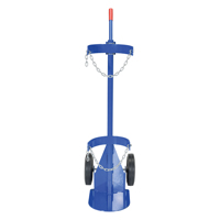 Gas Cylinder Cart, Rubber Wheels, 12" W x 15-1/2" L Base, 500 lbs. Mukwa Safety Services