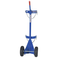 Gas Cylinder Cart, Pneumatic Wheels, 12" W x 15-1/2" L Base, 500 lbs. Mukwa Safety Services