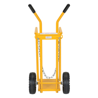 Gas Cylinder Cart, Mold-on Rubber Wheels, 9-13/16" W x 16" L Base, 150 lbs. Mukwa Safety Services