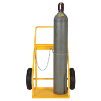 Gas Cylinder Cart, Rubber Wheels, 22" W x 14-1/8" L Base, 250 lbs. Mukwa Safety Services