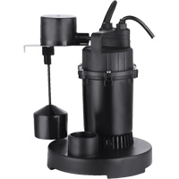 Thermoplastic Submersible Sump Pump, 2560 GPH, 115 V, 4.6 A, 1/3 HP Mukwa Safety Services