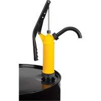 Pompe &agrave; baril de type levier, Polypropyl&egrave;ne, 14 oz/course, Pour barils de 5-55 gal. Mukwa Safety Services