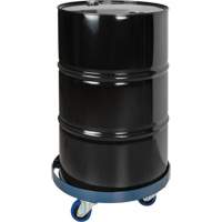 Chariot pour baril, Acier, Capacit&eacute;e 1400 lb, Diam&egrave;tre 24", Roue en &eacute;lastique bleu Mukwa Safety Services
