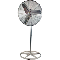Ventilateurs &agrave; circulation d'air en acier inoxydable, lavables &agrave; grande eau pour service alimentaire, Industriel, 1 Vitesses, Diam&egrave;tre de 20" Mukwa Safety Services