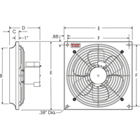 All Purpose Wall Fans, Commercial, 2 Speed, 18" Diameter Mukwa Safety Services