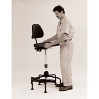 Industrial Stool, Stationary, Adjustable Height, 250 lbs. Capacity Mukwa Safety Services