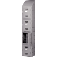 Locker, 15" x 15" x 31", Grey, Assembled Mukwa Safety Services