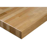 Laminated Hardwood Workbench Top, 120" W x 24" D, Square Edge, 1-3/4" Thick Mukwa Safety Services