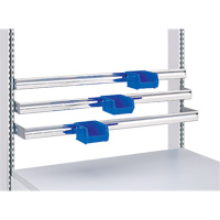 Postes de travail modulaires ergonomiques - Rails pour bacs &agrave; pi&egrave;ces de service l&eacute;ger Mukwa Safety Services