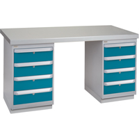 Pre-Designed Workbench, 60" W x 36" D x 34" H, 2500 lbs. Capacity Mukwa Safety Services