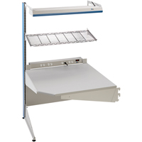 Postes de travail modulaires ergonomiques - Exemples de configurations - A-SC Ajouts de coin &agrave; un c&ocirc;t&eacute;, 36" la x 28" p x 84" h, Ajout de coin &agrave; un c&ocirc;t&eacute; Mukwa Safety Services