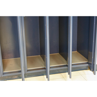 Locker Base Insert, Fits Locker Size 12" x 18", Light Grey, Plastic Mukwa Safety Services