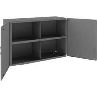 Armoire murale, 24" h x 33-13/16" la x 12-3/8" p, 1 tablettes, Acier, Gris Mukwa Safety Services