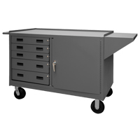 Armoire d'&eacute;tabli mobile, Acier Surface Mukwa Safety Services